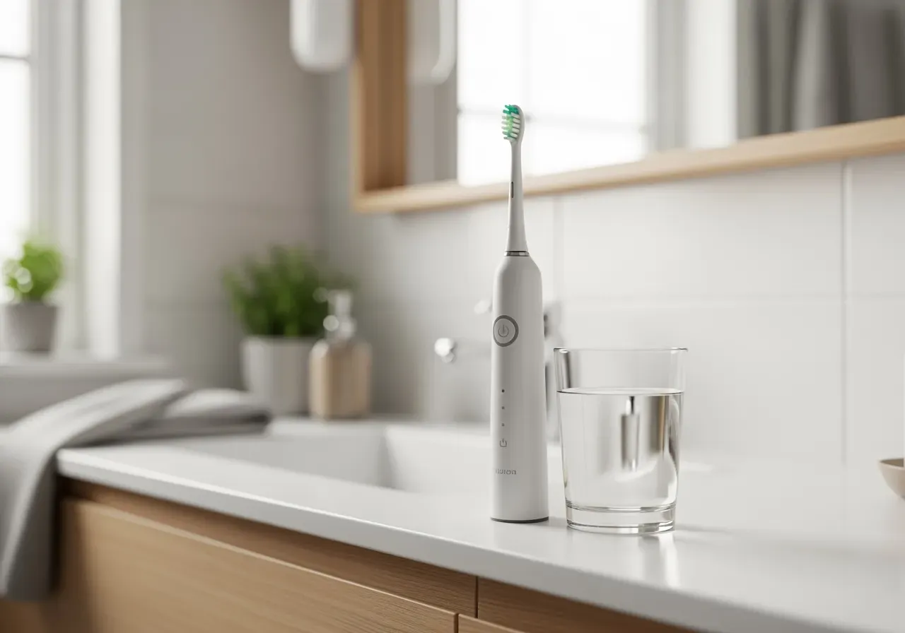 Frisk andedräkt med eltandborste