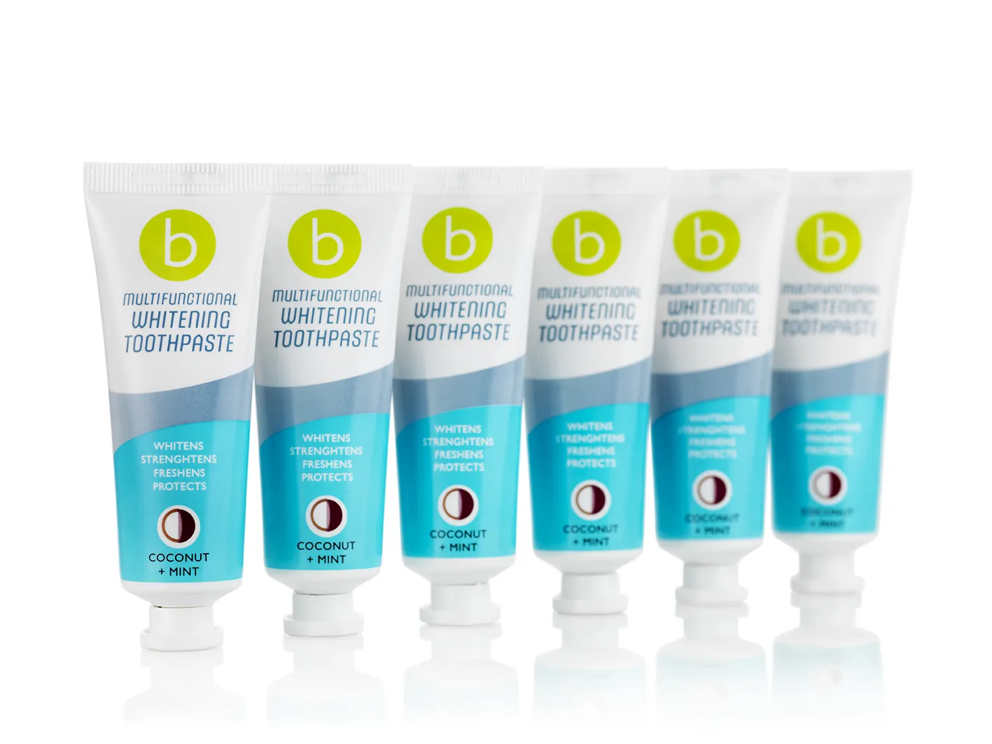 Multifunctional Whitening Tandkräm Kokos + Mint 75ml 6-pack